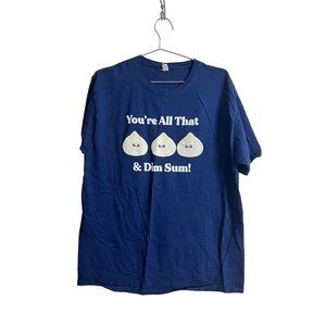 Bao Bun Shirt Unisex Large Blue You Are All That And Dim Sum Dumpling Potsticker